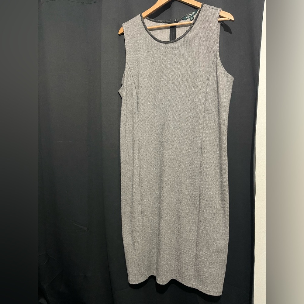 Lauren Ralph Lauren Gray Midi Dress
